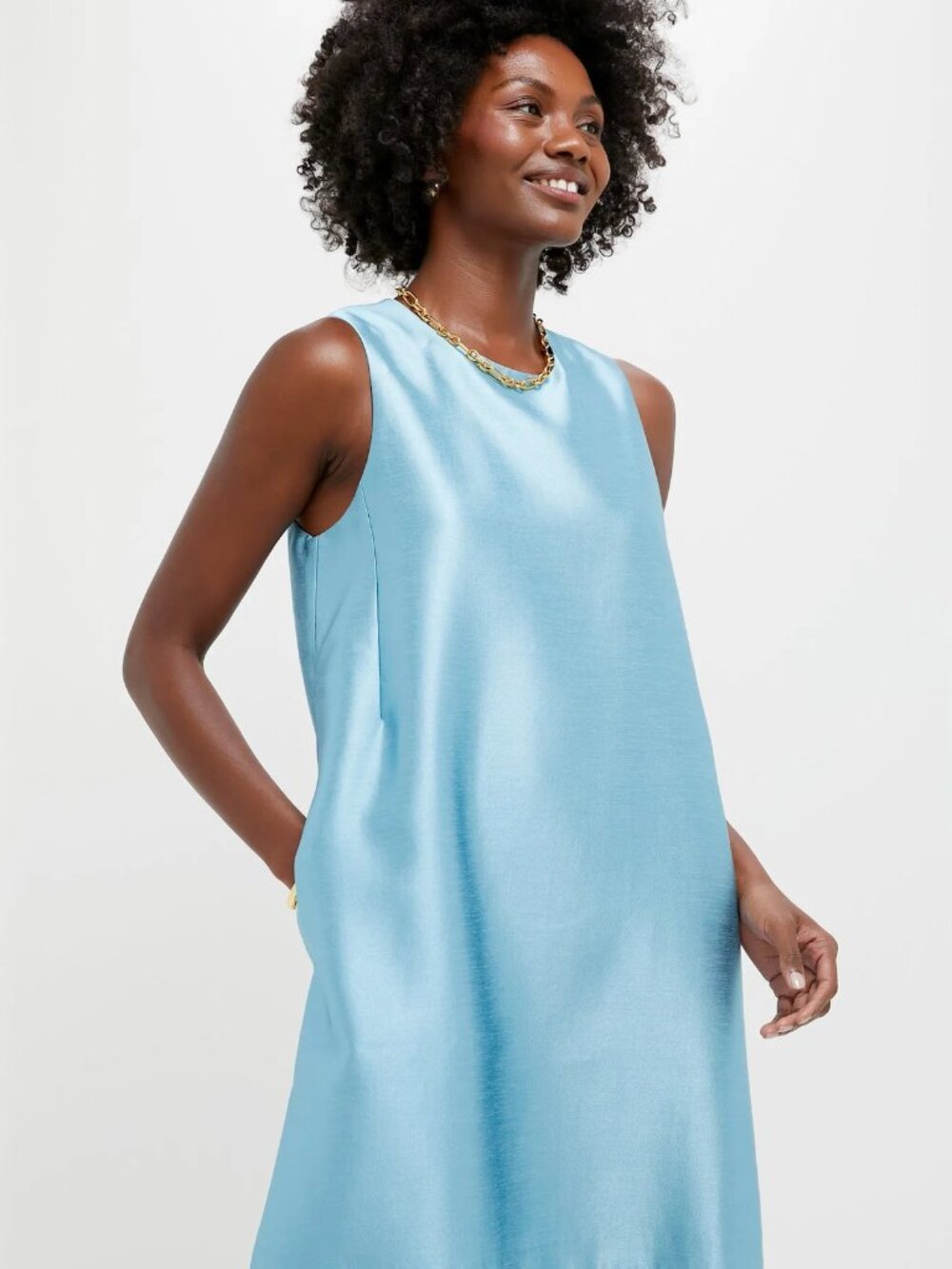 Robin's Egg Blue Dupioni Marlowe Dress